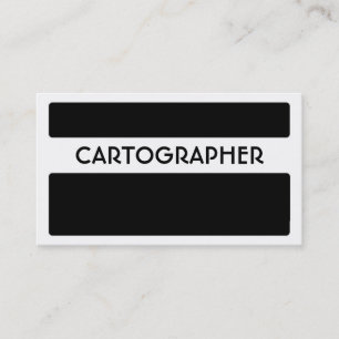 Black white Cartographer business cards