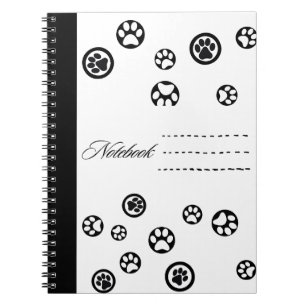 Black&White Cat Paws Notebook