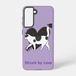 Black & White Cat “Struck by Love” Galaxy Case