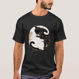 Black White Cat Yin And Yang Cat Gift T-Shirt