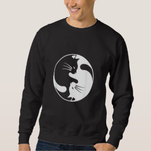 Black White Cat Yin And Yang For Women And Daddy Sweatshirt