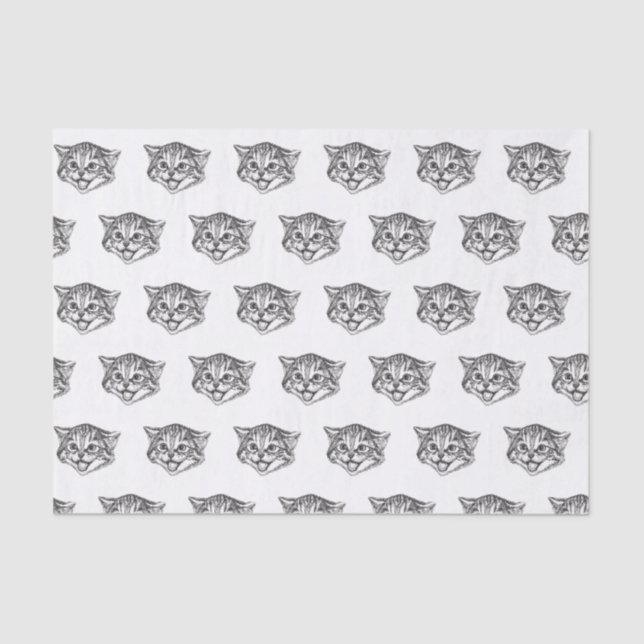 Black & White Cats Tissue Paper (Front)