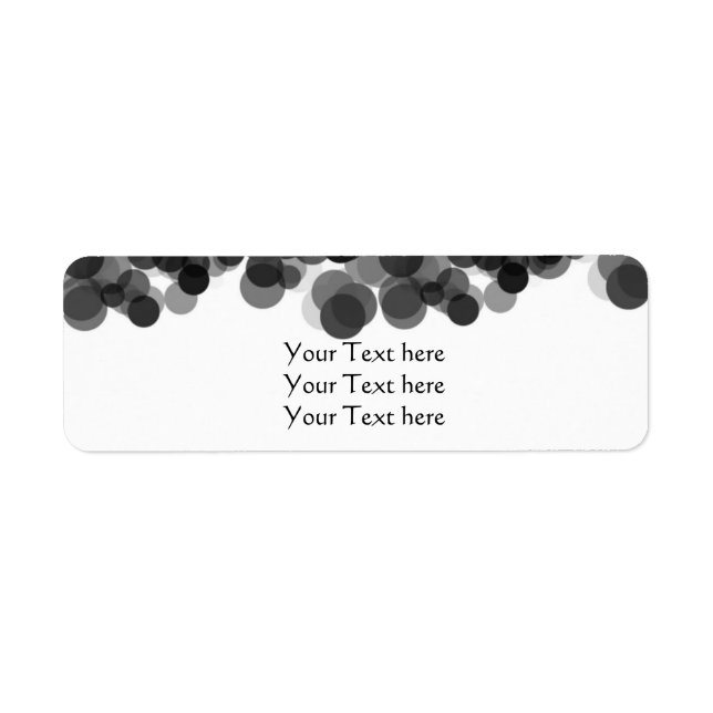 Black White Caviar Dots Wedding Address Labels (Front)