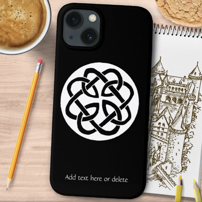 Black White Celtic Knotwork Circle Symbol Case-Mate iPhone Case (Creator Uploaded)
