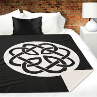 Black White Celtic Knotwork Circle Symbol