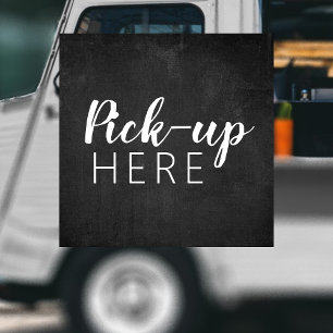 Black & White Chalkboard   Restaurant Pick up Here