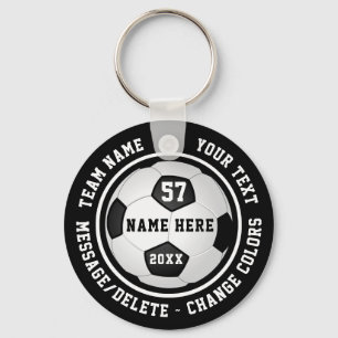 Black, White Cheap Soccer Keychains Soccer Favors