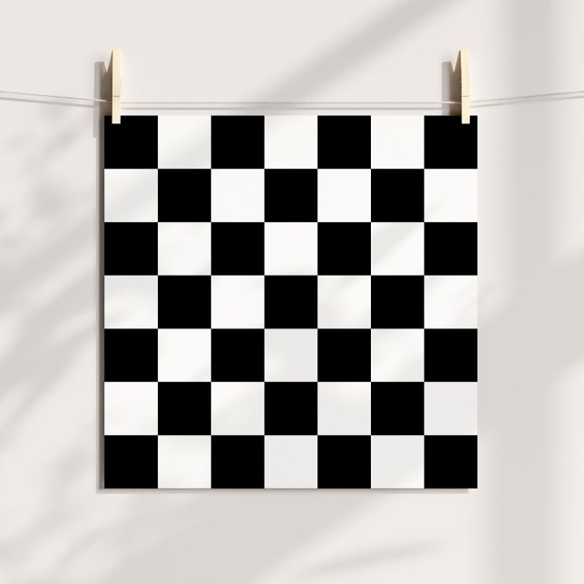 Black & White Checkered Pattern Poster (Black & White Checkered Pattern Poster)