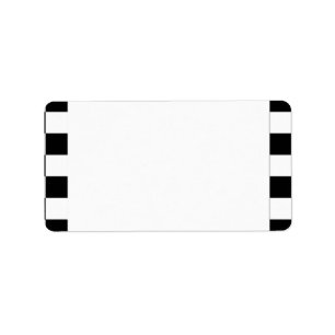 Black & White Chequerboard Background Label