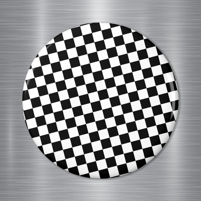 Black & White Chequerboard Magnet (Creator Uploaded)