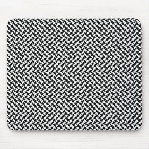 Black White Chequerboard Mouse Pad