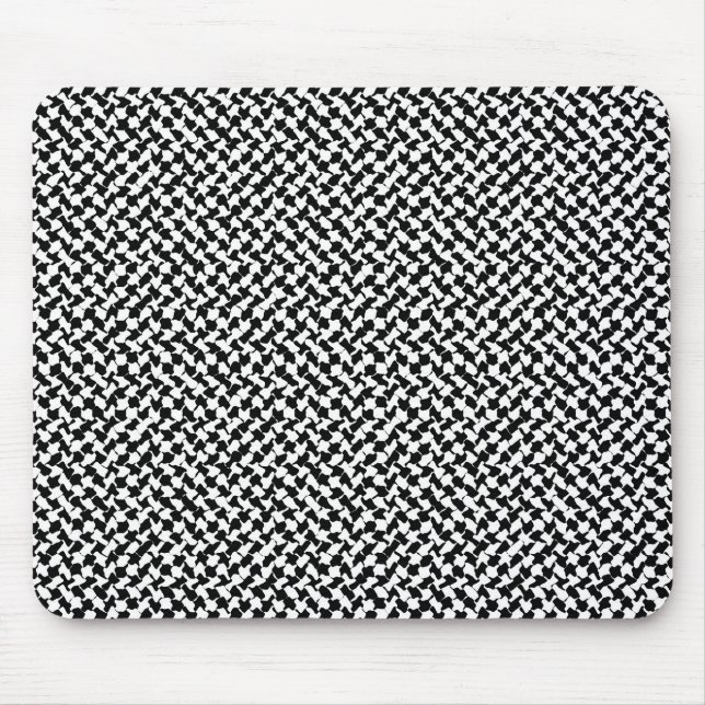 Black White Chequerboard Mouse Pad (Front)
