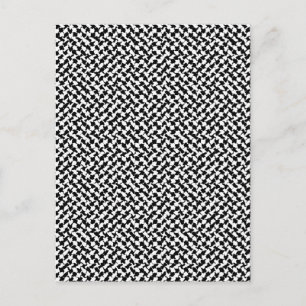 Black White Chequered Board Postcard