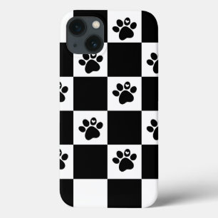 Black & White Chequered iPhone 13 Case