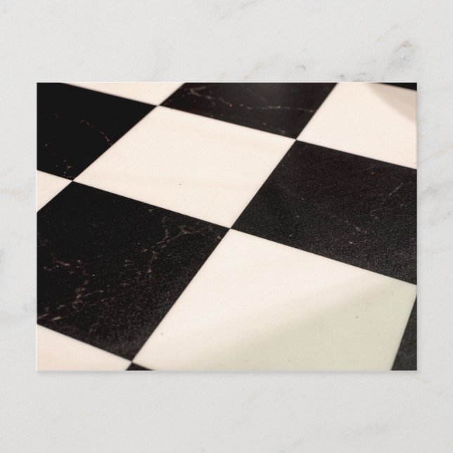 Black & White Chequered Floor Postcard (Front)