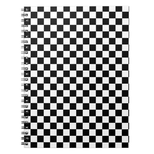 Black & White Chequered Notebook (Front)