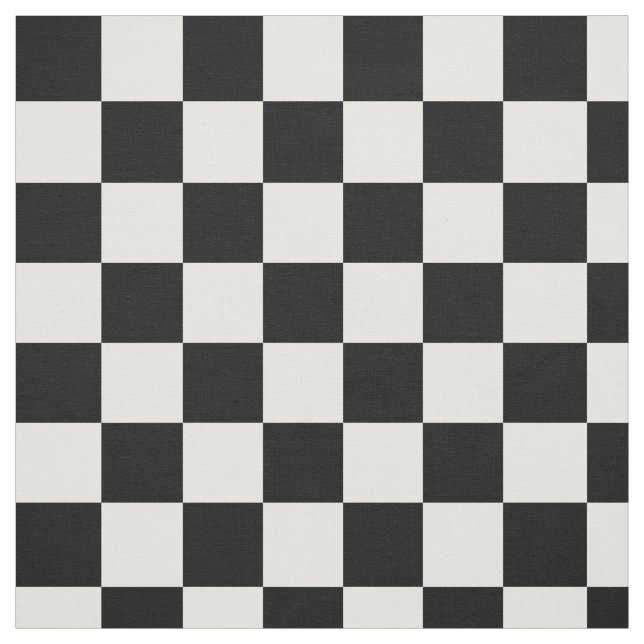 Black White Chequered Pattern Fabric (Swatch)