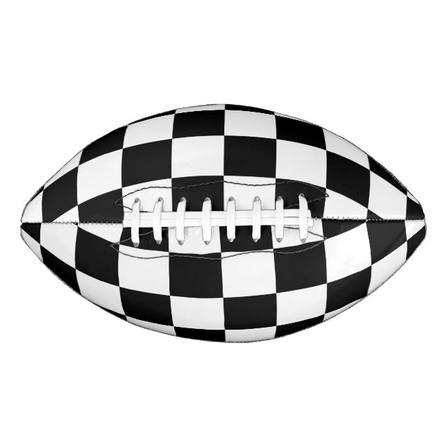 Black & White Chequered Pattern Football (Front)
