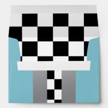 Black & white chequered, race car