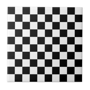Black & White Chess Board Pattern Tiles