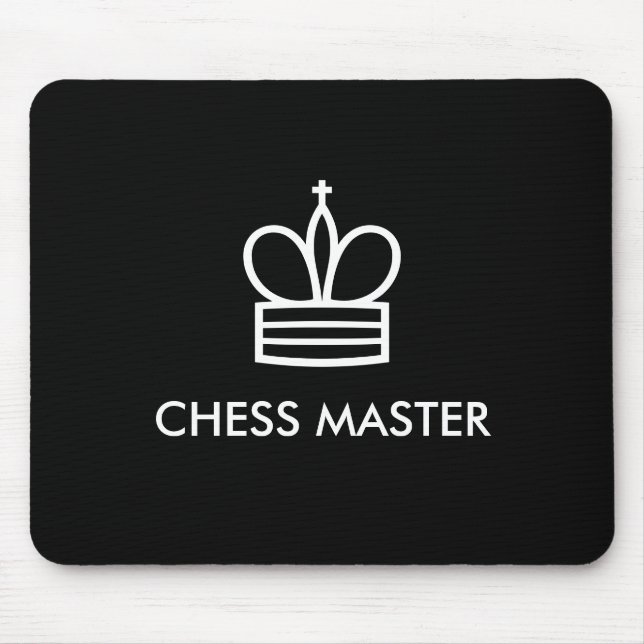 Black & white chess piece mouse pad gift (Front)