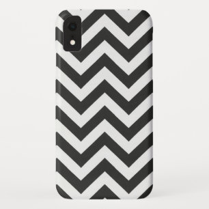Black White Chevron iPhone XR Case