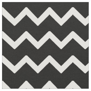 Black White Chevron Fabric