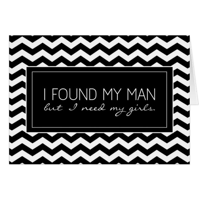 Black & White Chevron Stripe Junior Bridesmaid (Front Horizontal)