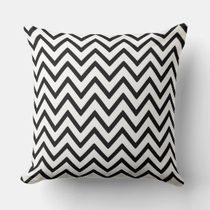 Black & White Chevron Zigzag Pattern Cushion