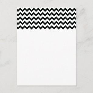 Black White Chevrons Postcard