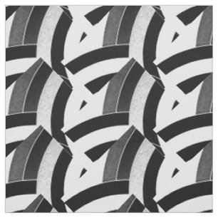 black/white chic contemporary chevrons fabric