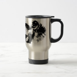 Black & White Chimpanzee Pop Art Travel Mug