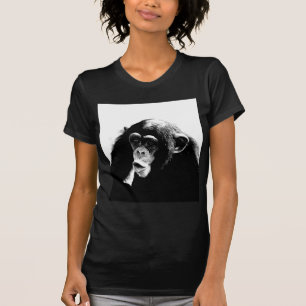 Black White Chimpanzee T-Shirt