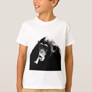 Black White Chimpanzee T-Shirt