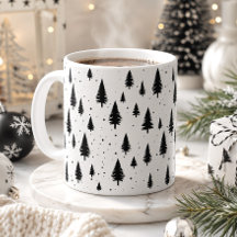 Black & White Christmas Trees