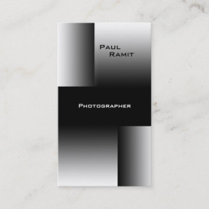 Black White Chrome Business Card BW 7 Photographer