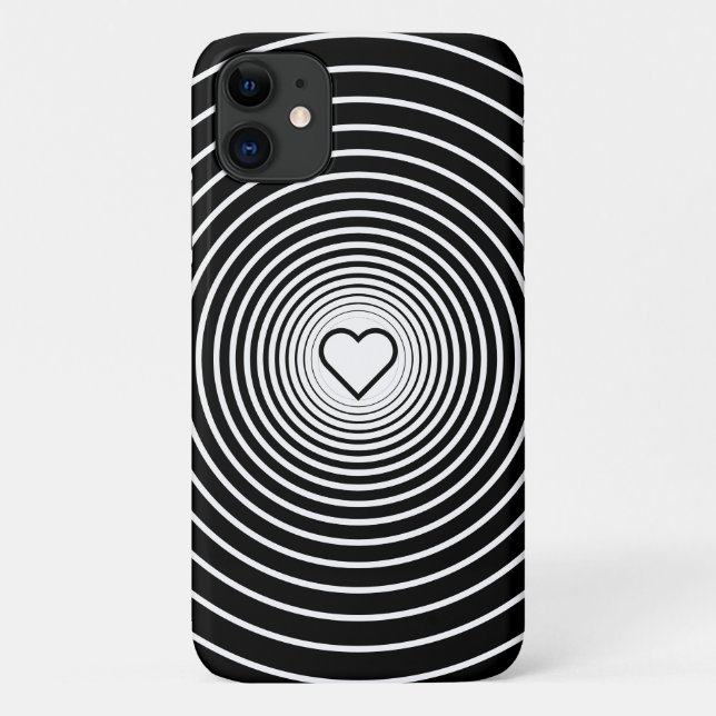 Black White Circles - Choose Your Favourite Colour Case-Mate iPhone Case (Back)