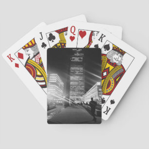 Black & White City Lights Playing Cards