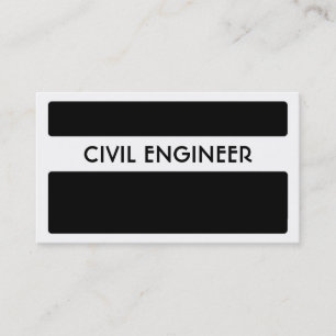 Black white Civil Engineer business cards