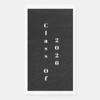  Black White Class Of 2026 Graduation Party Napkin