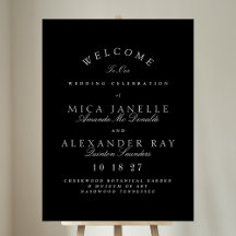 Black & White Classic Elegant Calligraphy Wedding