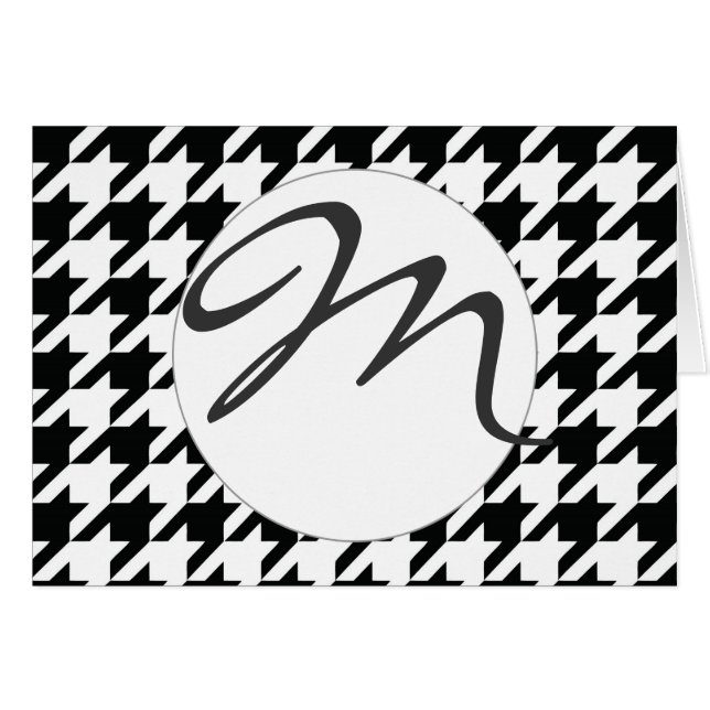 Black White Classic Houndstooth Check (Front Horizontal)
