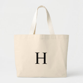 Black & White Classic Monogram Large Tote Bag