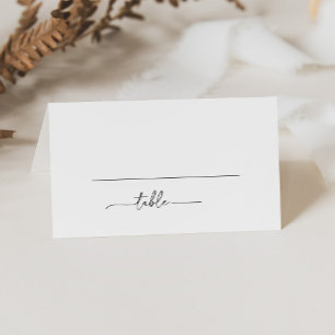 Black White Classic Wedding Place Card