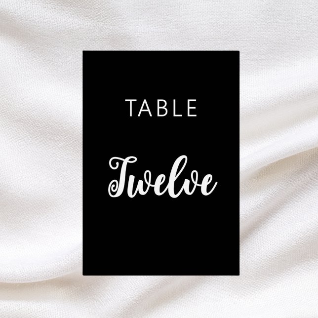 Black white classic wedding table number (Creator Uploaded)