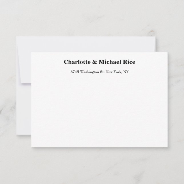 Black White Classical Bold Text Elegant Family RSVP Card (Front)