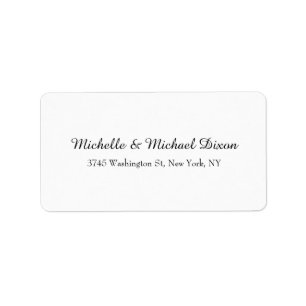 Black White Classical Stylish Elegant Family Name Label