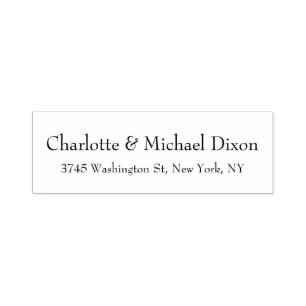 Black White Classical Stylish Elegant Family Self-inking Stamp