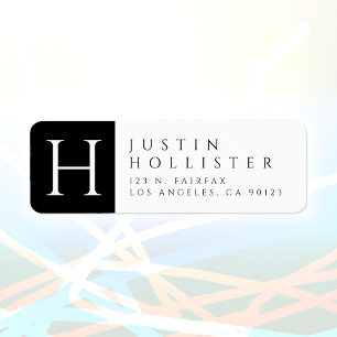 Black & White   Classy Return Address Label