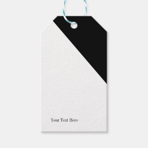 Black & White Classy Triangle Wedding Custom Favou Gift Tags